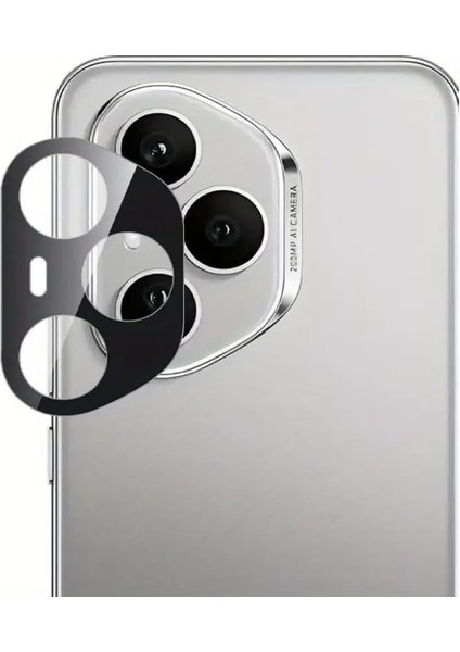 Honor 400 Pro Ile Uyumlu Temperli Siyah Sert Cam Lens Kamera Koruyucu (Kamerayı Etkilemez)