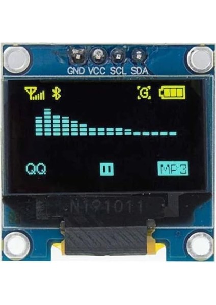 OLED 0.96 Inç 128X64 Piksel Ekran Modülü - Mavi Sarı
