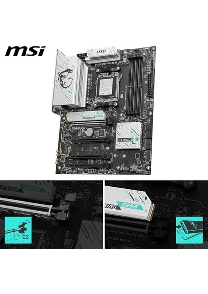 B850 Gamıng Wıfı Anakart, Atx - Amd Ryzen 9000/8000 / 7000 Işlemcileri, Am5 - Ddr5 Bellek Arttırma 8200+ Mt/s (Oc), Pcıe 5.0 X16 ve 4.0 X16, M.2 Gen5, Wi-Fi 7, 5g Lan&apos;ı Destekler fiyatları