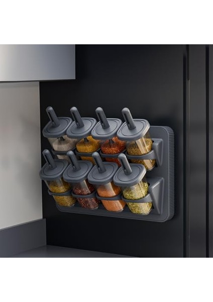 1124 Kaydırmalı Kaşıklı Etiketli Seti - Erzak Saklama Kabı modelleri