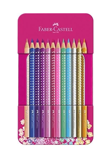 Parlak Renkler, 12 Renk, Metal Kutu, Pembe, Ergonomik Üçgen Gövde, Fsc Sertifikalı Ahşap, Işıltılı Renkler, Çevre Dostu Su Bazlı modelleri