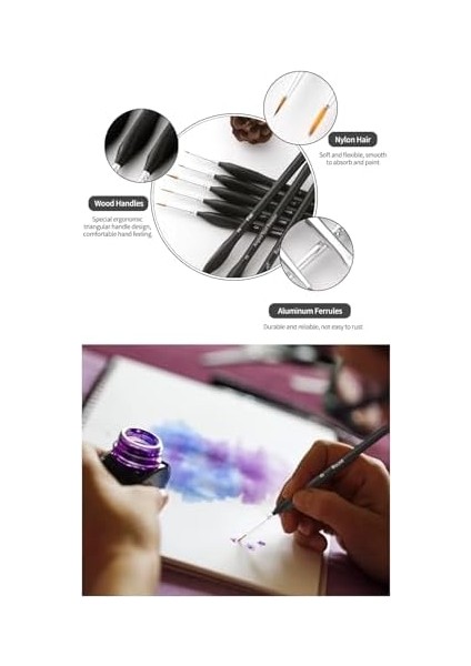 15 Parça Detay Fırça Seti Akrilik Sulu Yağlı Için Uygun Silindir Çantalı fiyatları