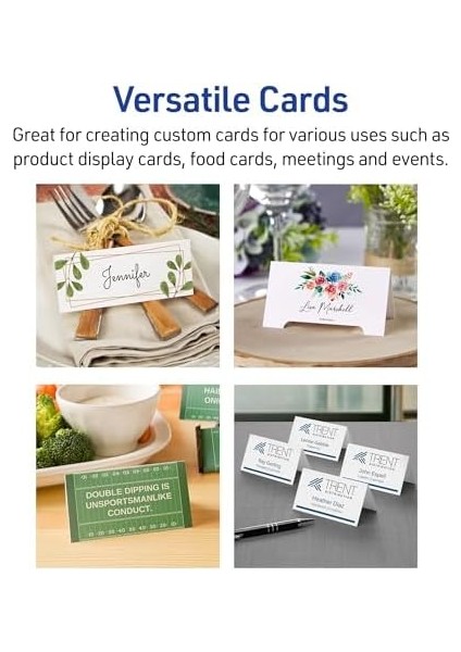 5302 Küçük Çadır Kart, Beyaz, 2 x 3 1/2, 4 Kart/(Box 160) modelleri