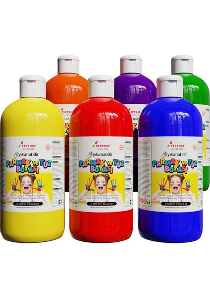 Rose Ara Renkler Parmak 6&apos;lı Set 6X500 gr