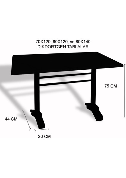Çipa 3010 Döküm Ayak Masa 80X120 cm - (Werzalit, Wermodin ve Allzalit Tabla) - Afyon Mermer fiyatları