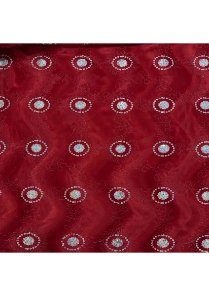 Kırmızı Işıltı: Payet Işlemeli Tay Tüyü Kumaş – Özel Tasarımlar Için En 150 cm fiyatları
