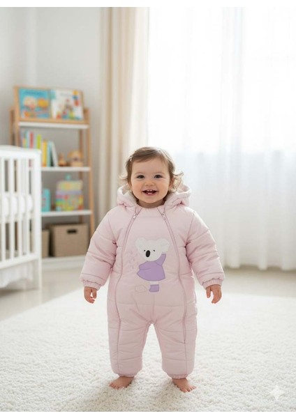 Bebek Içi Kürklü Çıkabilen Patik ve Eldivenli Astronot Tulum