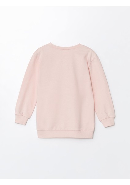 Yeni Sezon Bisiklet Yaka Uzun Kollu Baskılı Kız Bebek Sweatshirt fırsatları