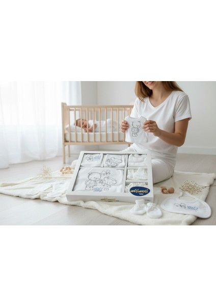 Erkek Bebek Kelebek Ayıcık 10'lu Yenidoğan Hastane Çıkışı