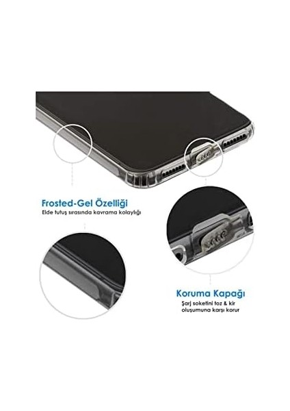 Kzy Iletişim 13 ile Uyumlu Kapak Köşe Korumalı Tıpalı Şeffaf Kılıf fiyatları