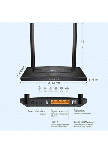 Archer VR400 1200 Mbps Vdsl2 Modem fiyatları