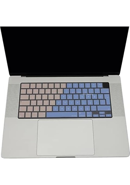 Air Pro M1-M2-M3, Klavye Kılıfı (Türkçe Q) R.powder A2681 A3113, A2941 A3114, A2442 A2779 A2992 A2918, A2485 A2780 A2991 ile Uyumlu Mavi Pembe modelleri