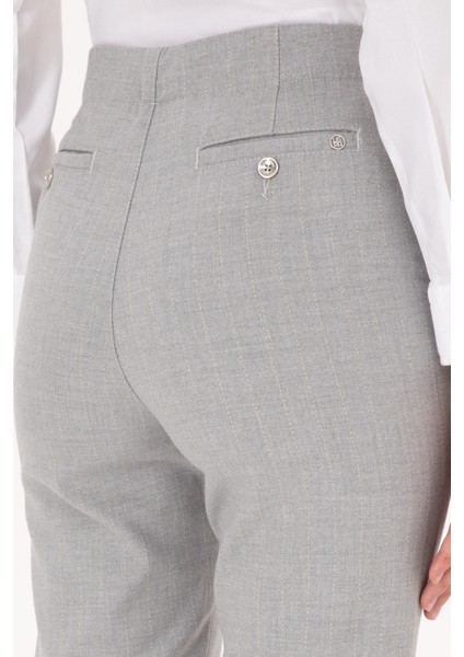 Kadın Açık Gri Pantolon (Kanvas-Chino) 50309281-VR001