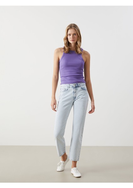 Yeni Sezon Straight Fit Kadın Jean Pantolon