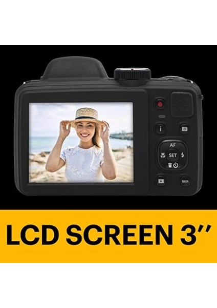 Zoom AZ405/40X Yakınlaştırma Fotoğraf Makinesi-Siyah modelleri