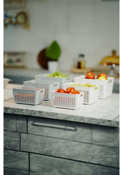 3&apos;lü Büyük Boy Lavin Süzgeç (7 Litre) Ekru