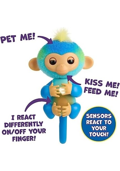 2023 Yeni Interaktif Bebek Dokunmaya Tepki Veriyor - 70+ Sesler ve Tepkiler - Aslan (Mavi) fiyatları