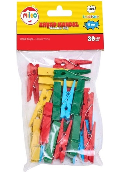 Ahşap Mandal Renkli