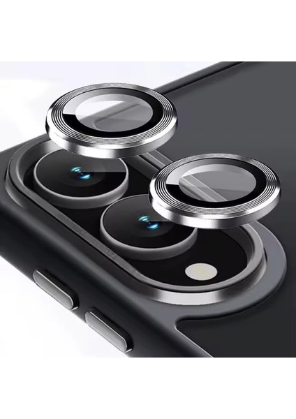 Galaxy S25 Edge Ile Uyumlu Kamera Lens Koruyucu (Gümüş)