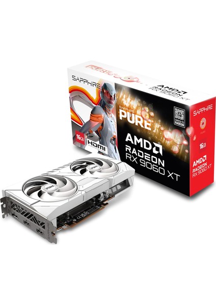 Pure Amd Radeon™ Rx 9060 Xt Gamıng Oc 16GB Hdmı/dp U, Ekran Kartı