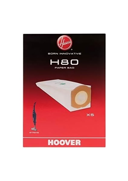 H80 Elektrikli Süpürge Torbaları, Orijinal, Kağıt, Koku Önleyici, Ekstra Kapasiteli, Syrene Elektrikli Süpürgelerle Uyumlu, 5 Adet fiyatları