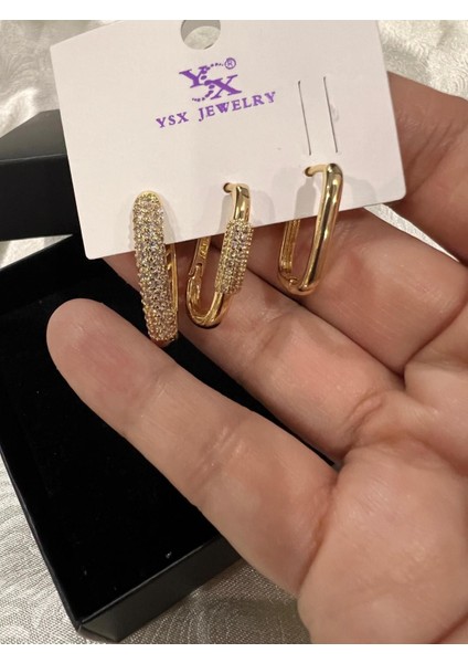 Çelik Altın Kaplama Taşlı Küpe fiyatları