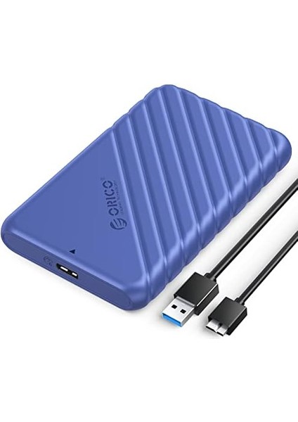 USB 3.0 Kablolu 2,5 Inç Sabit Disk Muhafazası, Aletsiz Harici HDD Muhafazası, 2,5 Inç Sata SSD ve HDD Için, Yükseklik 9,5 mm 7 Mm, Uasp Destekli, Mavi (25PW1-U3) fiyatları