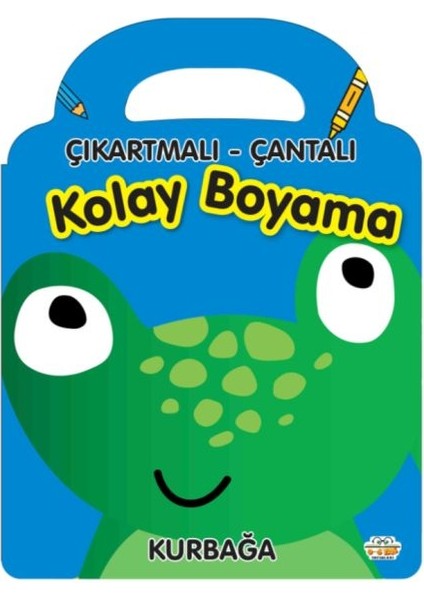 Kurbağa - Çıkartmalı-Çantalı Kolay Boyama