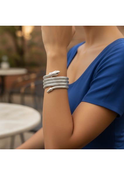 Yılan Figürlü Kolye - Vücut -Saç Aksesuarı -Dönüşüm ve Güç Sembolü