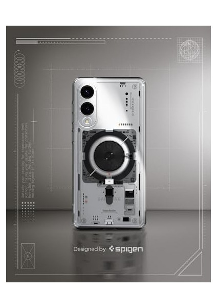 S25 Edge Ince Kılıf Ultra Sararma Karşıtı Duraclear™ Hava Kanalı Teknolojisi™ Askeri Sınıf Koruma Magfit Özellikli Neo One Tasarım Kapak - ACS09416 modelleri