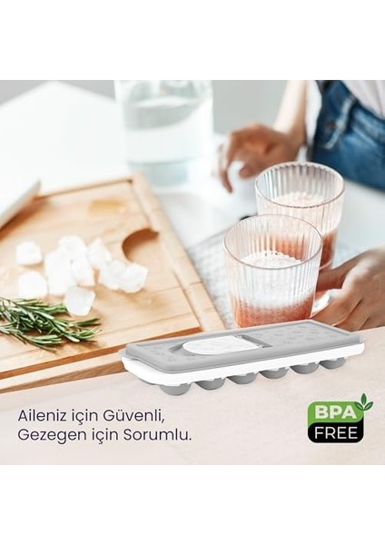 Life Yummy Silikon Buz Kalıbı – Sızdırmaz Kapak, Esnek Taban, Pratik Buz Hazırlama (Gri) fiyatları