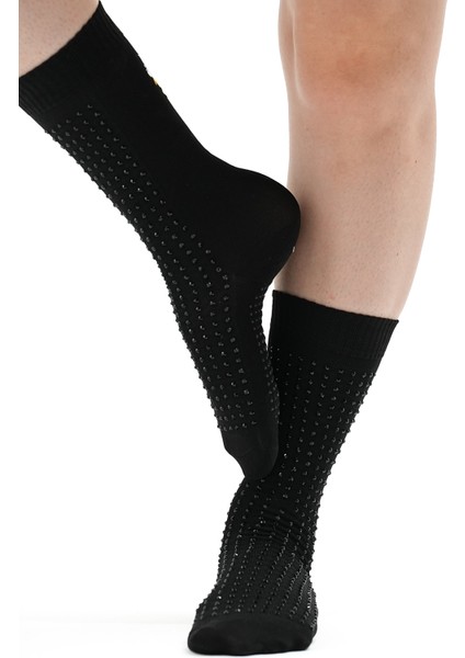 Fully M'gems Siyah Kaydırmaz Spor Çorap