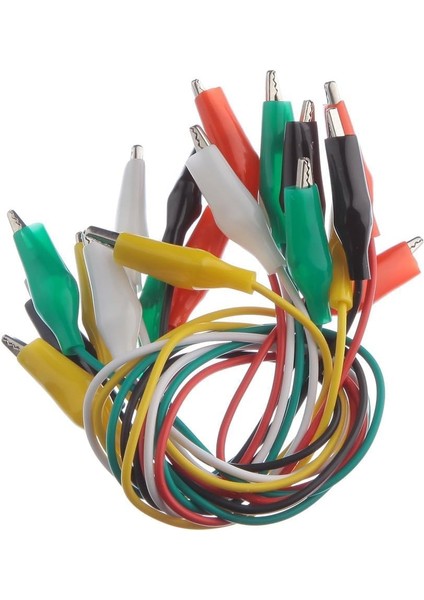 Krokodil Test Kablosu Seti – Renkli Timsah Kelepçeli Multimetre Bağlantı Kabloları |, Pvc Kaplama, Elektronik Devre Testi, Multimetre, Motor ve Pil Bağlantısı Için 0,5 Metre modelleri