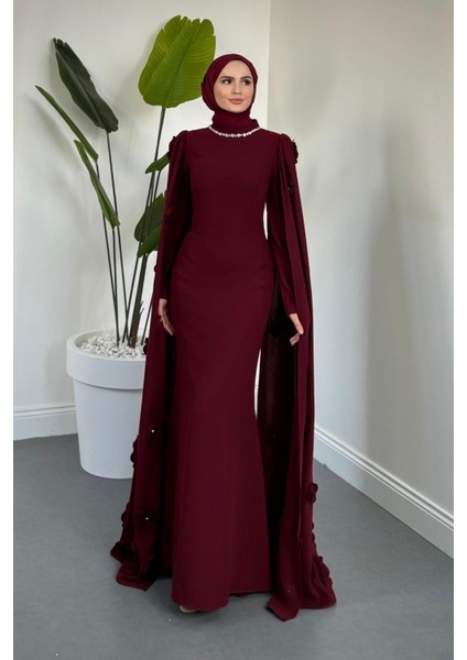 Aliya Pelerini Güllü Balık Abiye Bordo fiyatları