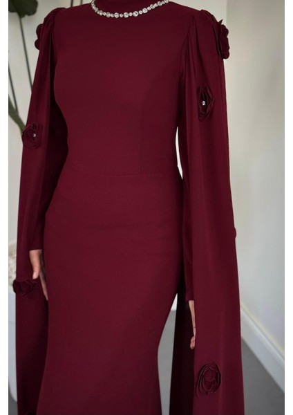 Aliya Pelerini Güllü Balık Abiye Bordo indirimleri