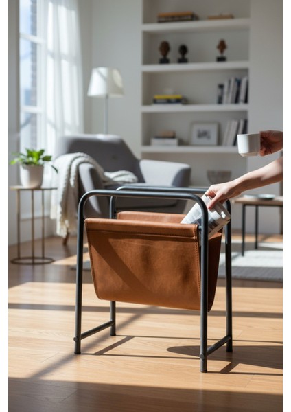 Alpa Deri Kumaşlı Dergilik, Kitaplık – Metal Çerçeveli Modern Gazetelik / Organizer modelleri