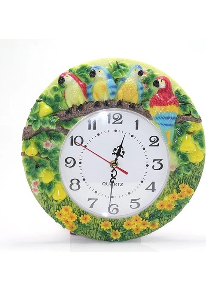Duvara Asmalı Papağanlı Polyester Saat ALK1537 ( Lisinya )