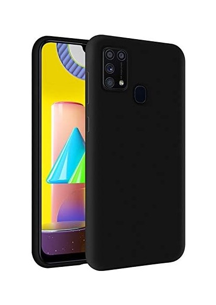 Kzy Galaxy M31 Içi Kadife Soft Logosuz Lansman Silikon Kılıf - Siyah