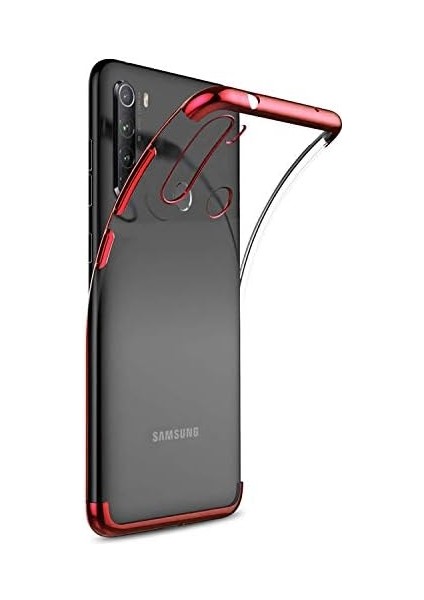 Galaxy A21 Kılıf Skyfall Transparent Clear Kırmızı modelleri