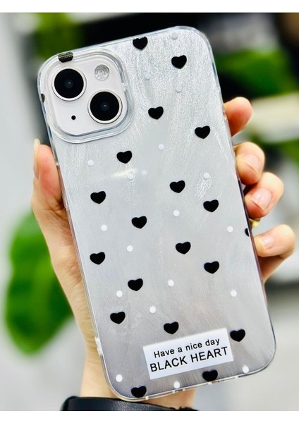 Aksesuar 13-14 ile Uyumlu Kalp Renk Geçişli Parlak Tasarımlı Silikon Kılıf