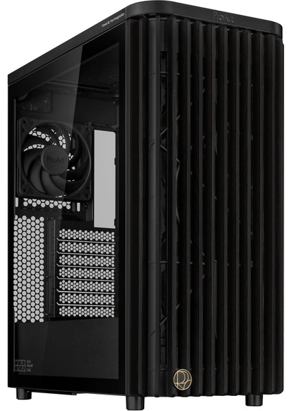Proart PA401 Edition, Orta Kule Atx Pc Kasası, Ahşap Ön Panel, Temperli Cam Yan Panel, 2 x 160 mm Halka Kanatlı Fan, Düğme Kilidi.