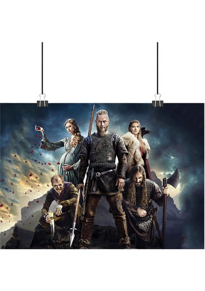 Vikings Poster2 - Retro Duvar Dekoru
