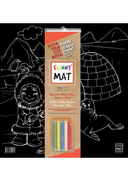 Funny Mat Black Kutup (Tebeşirli)