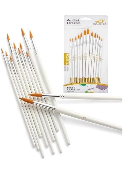 Resim Fırçası 12 Parça Sanat Akrilik Yağlıboya Fırça Seti modelleri