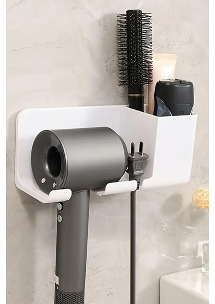 Life Duvara Sabitlenen Beyaz Saç Kurutma Makinesi Düzenleyici Organizeri MIT1166