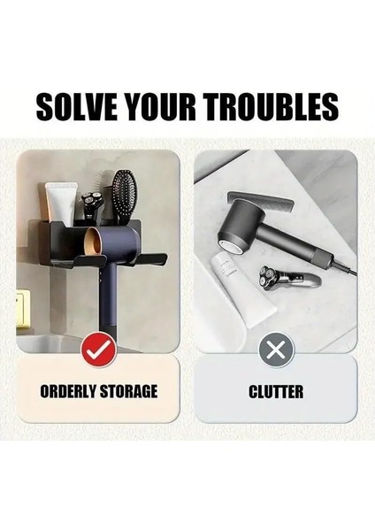 Life Duvara Sabitlenen Beyaz Saç Kurutma Makinesi Düzenleyici Organizeri MIT1166 fiyatları