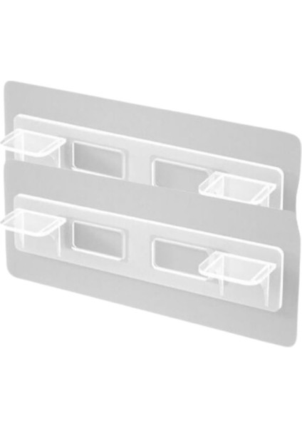 Dolap Içi Raflar Için 4&apos;lü Plastik Güçlü Yapışkanlı Raf Destek Aparatı