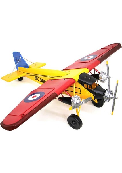 Dekoratif Metal Uçak Vintage Ev Ofis Hediyelik Savaş Uçağı