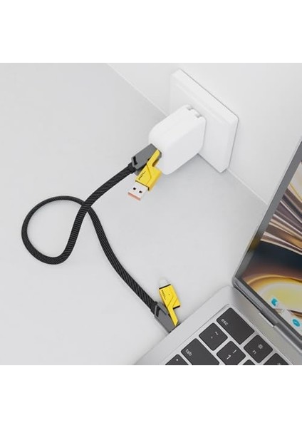 In 1 Usb+C Type C To Şarj Kablosu, Metal Başlık Sağlam Kopmaz Kablo 100 W Pd Hızlı Şarj Ios Typec USB modelleri