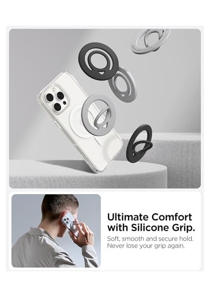 Magfit Pop Için Manyetik Telefon Tutucu Özellikli Ring Gray OM105 - AMP08887 fiyatları